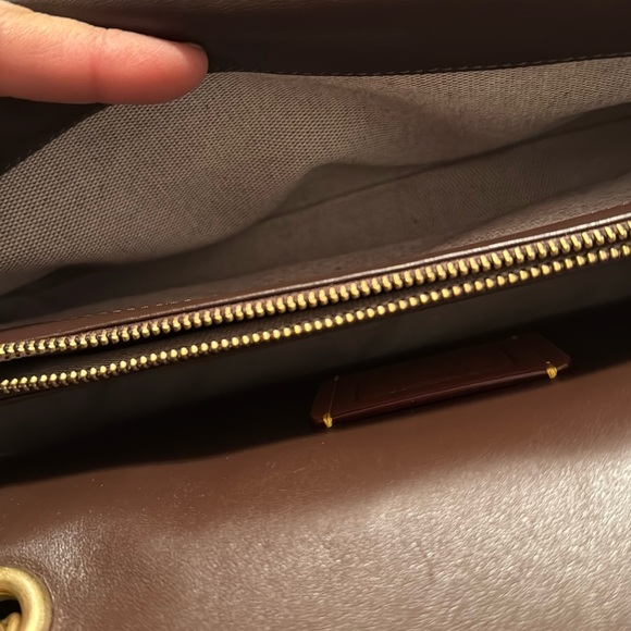 Coach Quilted Shoulder Bag in Brown with Gold Hardware - Picture 6 of 6